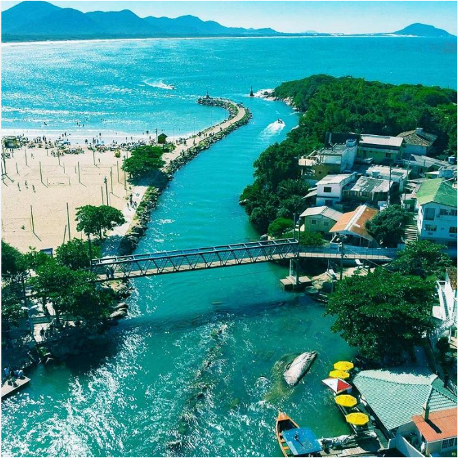 foto da praia da barra da lagoa